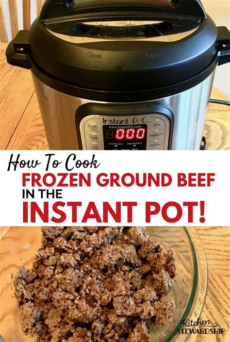 Brown some meat, then toss in the rest of the ingredients and hit start! How To Cook Frozen Ground Beef in the Instant Pot | Recipe ...