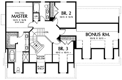 Colonial Style House Plan 4 Beds 25 Baths 2000 Sqft Plan 48 161
