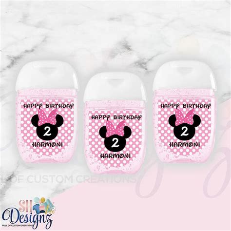 Minnie Mouse Birthday Party Labels Minnies Bowtique Birthday Etsy