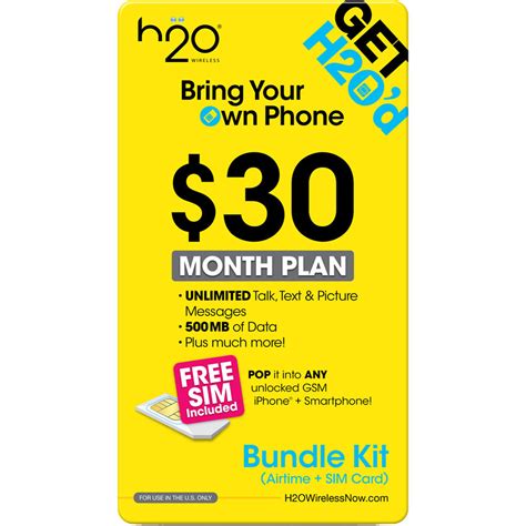 H2o Wireless 30 Monthly Unlimited 30 Bundle Airtme Trip Sim Bandh