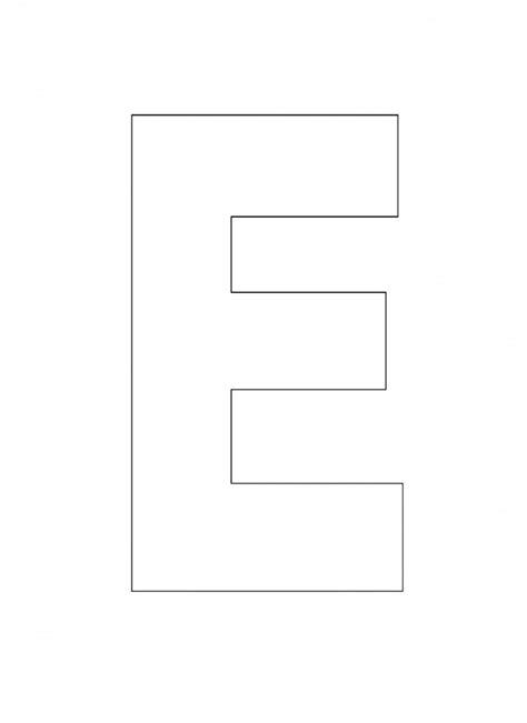 Printable Alphabet Letter E Template Alphabet Letter E St With Large