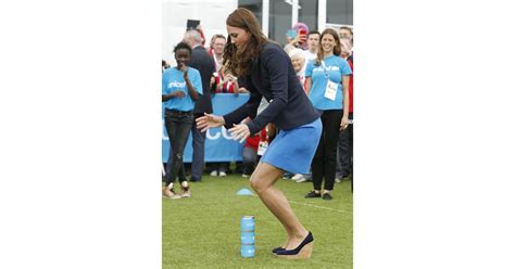 Kate Showed Off Her Hopping Skills While Wearing Tall Wedges The