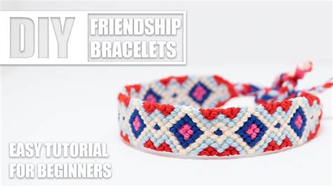 Diy Diagonal Diamonds Friendship Bracelets Easy Tutorial For