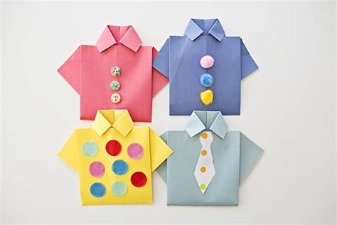 Hello Wonderful Easy Origami Shirt Fathers Day Card