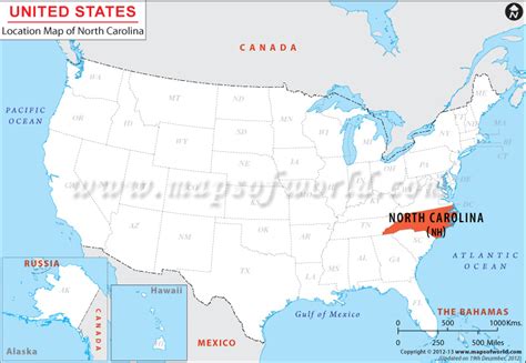 Where Is North Carolina Located In Usa