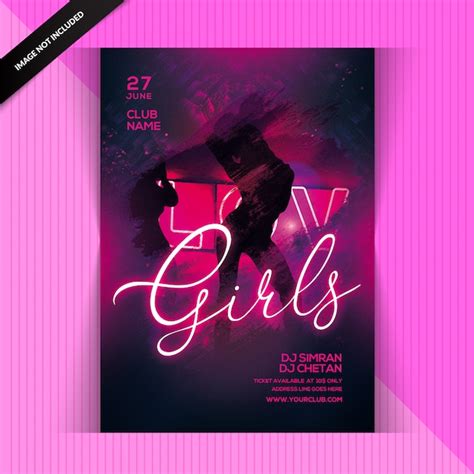 Premium Psd Sexy Girl Party Flyer