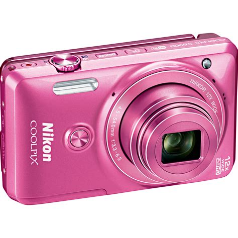 Nikon Coolpix S6900 Digital Camera Pink 26474 Bandh Photo Video