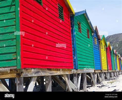 Beach Huts On Muizenberg Beach South Africa Stock Photo Alamy