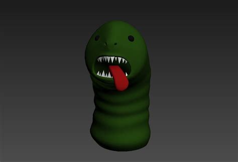 Worm Monster 3d Model Cgtrader