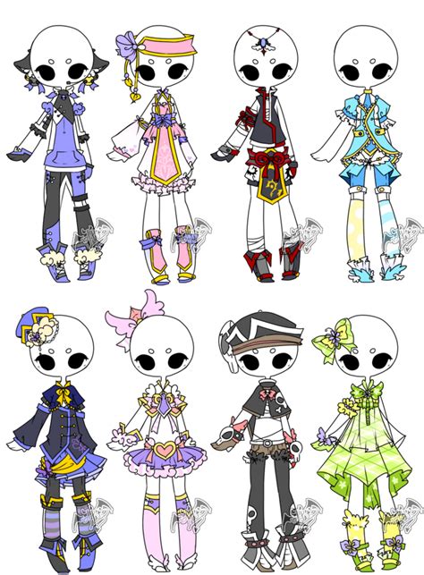 Adopted Outfit Batch 02 By Deviladopts On Deviantart Anime