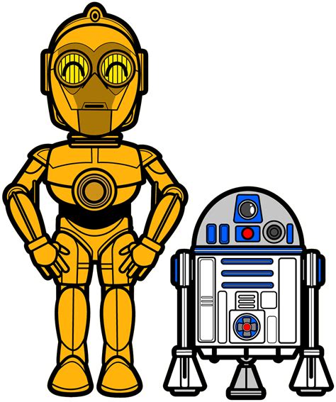 Everyone's favorite astromech droid also happens to be the most quotable character in the galaxy! #3044 Star Wars C-3PO + R2D2 Cute Art , Height 8 cm, decal ...