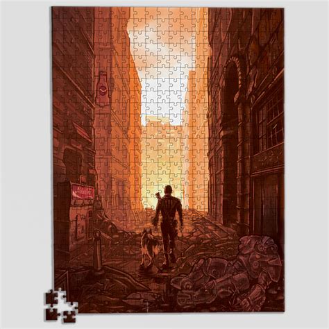 Fallout Monochrome Art Jigsaw Puzzles Trendysweety