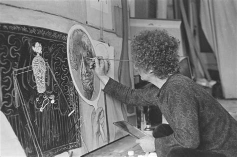Brett Whiteley Working On Self Portrait In The Studio 1977 October