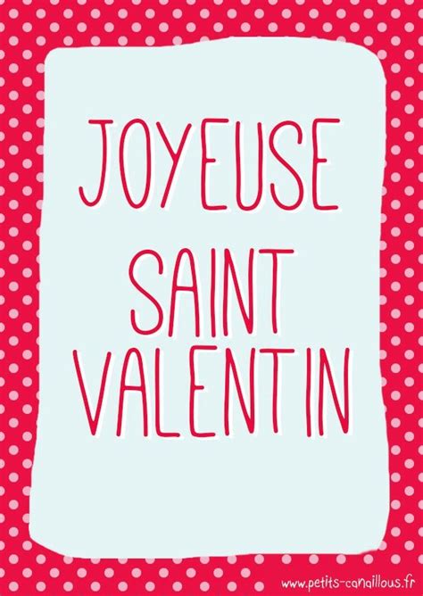 Carte De Saint Valentin à Imprimer Gratuit Joyeuse Saint Valentin Par