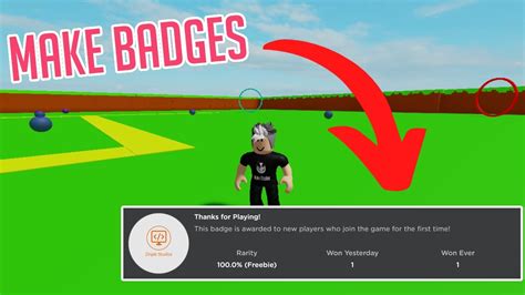 How To Make Badges For Your Game On Roblox Studio Youtube