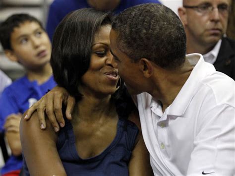 Cheering Crowd Prompts Barack Obama To Kiss Michelle At Usa Brazil Basketball Match The