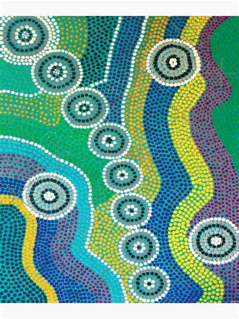Australian Aboriginal Art Contemporary Abstract Poster For Sale By