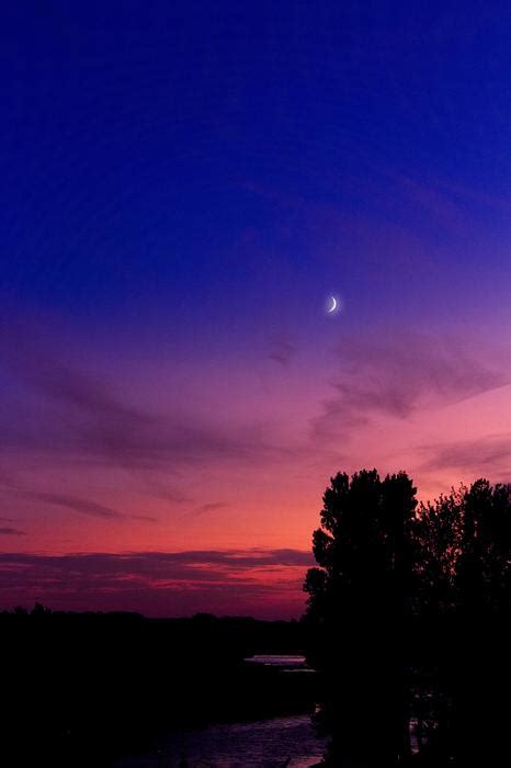 Moon Sunset Starry Sky Free Image Download