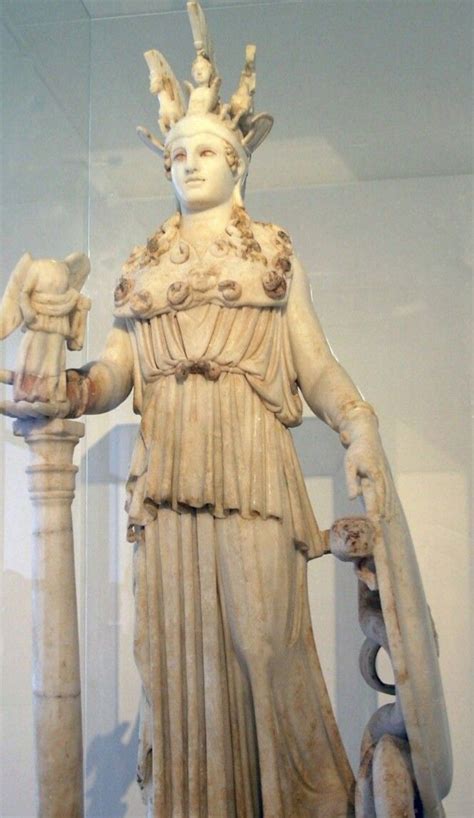 Statua Di Atena Parthenos O Atena Crisoelefantina Realizzata Da Fidia Nel 438 A C Oro