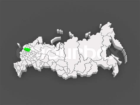 Karte Der Russischen Föderation Twer Stock Bild Colourbox
