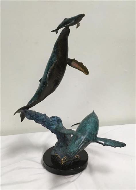 Wyland Bronze Sculpture Three In The Sea Jun 26 2019 Auctions