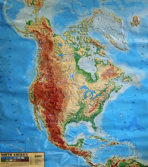 North America Large Extreme Raised Relief Map World Maps Online