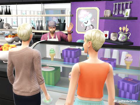 Akisima Sims Blog Cream Waffle Shop Sims 4 Downloads