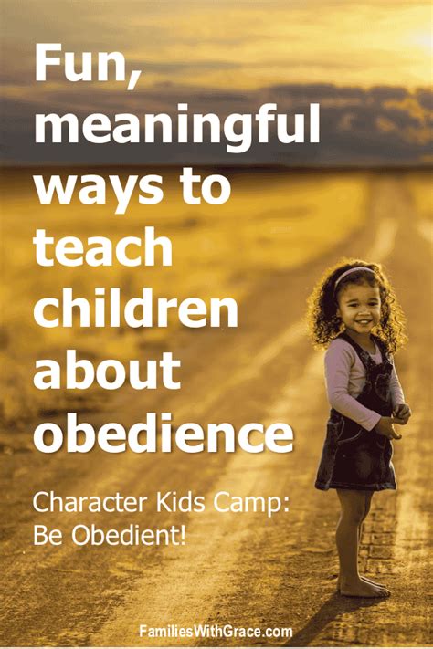 A Christian Object Lesson About Obedience For Kids Families With Grace
