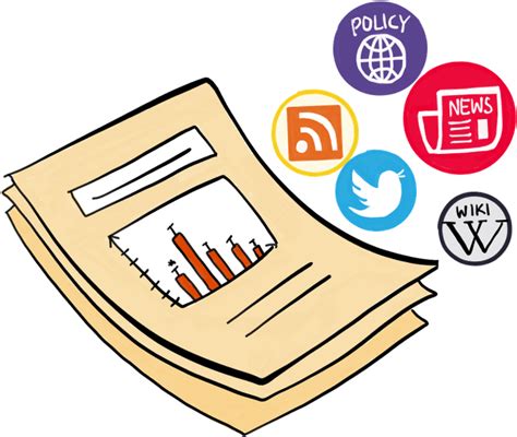 Image Of A Research Paper With Five Icons Altmetrics Clipart Full