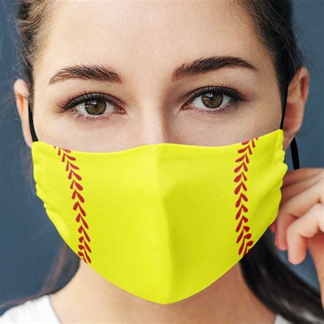 Softball Face Mask Softball Mom Face Mask Softball Facemask Etsy