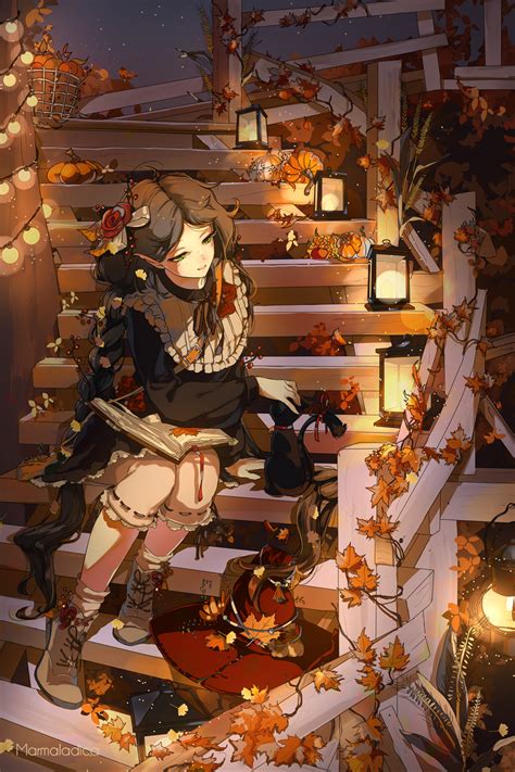 Autumn By Marmaladica On Deviantart Kawaii Anime Girl Anime Art Girl
