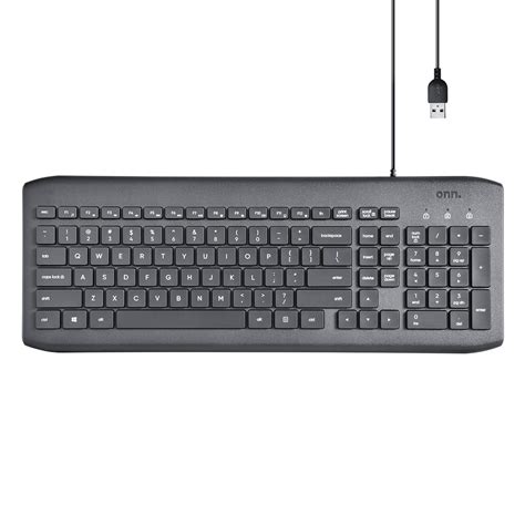 Onn Usb Computer Keyboard With 104 Keys 5ft Cable