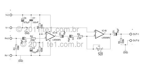 Lm358 Audio Amplifier Circuit Audio Bge