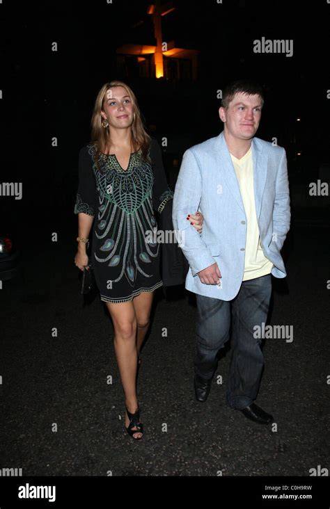 Boxer Ricky Hatton And Girlfriend Jennifer Dooley Outside The Met Bar