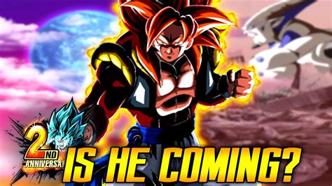 The power of fusion alongside the power of monke, sp ll ssj4 gogeta grn has arrived as the focal point of the db legends 3rd year anniversary, which many players expected. IS SSJ4 GOGETA COMING FOR THE 2ND YEAR ANNIVERSARY?! | Dragon Ball Legends - YouTube