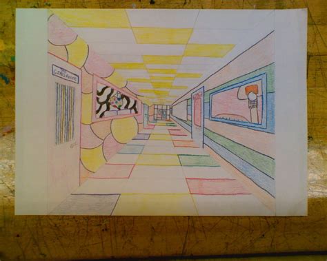 Amandas Blog Yo One Point Perspective Hallway Drawing