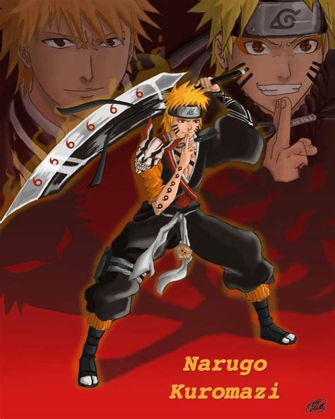 Naruto And Ichigo Fusion Bleach Anime Bleach Anime Ichigo Anime Crossover