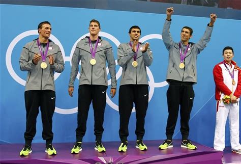 Ryan Lochte Conor Dwyer Ricky Berens Michael Phelps Olympic