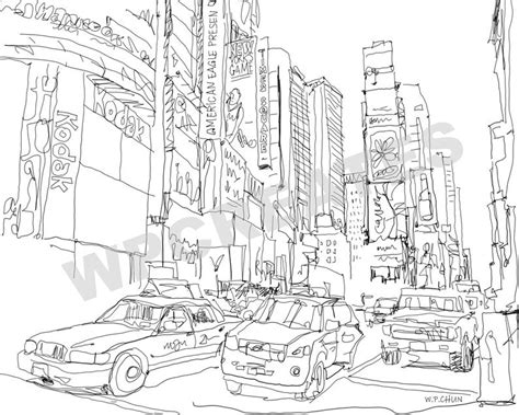 Times Square Drawing At Explore Collection Of