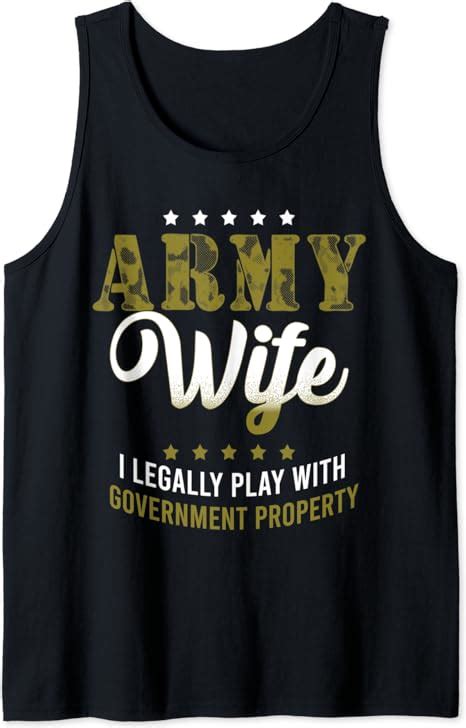 Army Veteran Wife Shirt Proud Army Wife T Tank Top Clothing Shoes And Jewelry