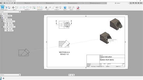 Fusion 360 Section And Auxiliary Youtube