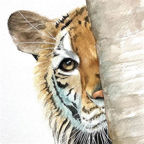 Tiger Original Watercolor Painting Di LocateHereArt Etsy
