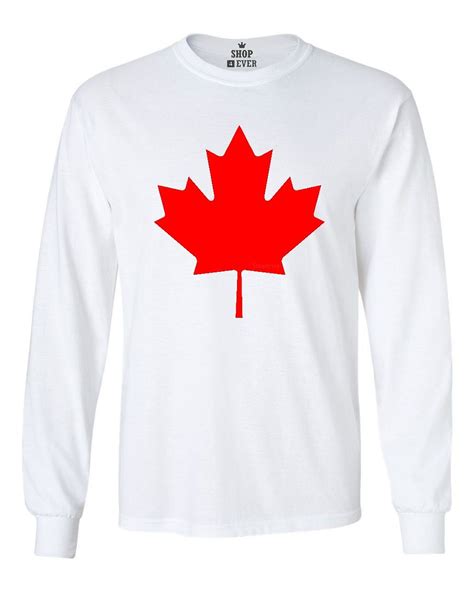 red canada maple leaf long sleeve canadian pride canada flag souvenir eh shirts ebay