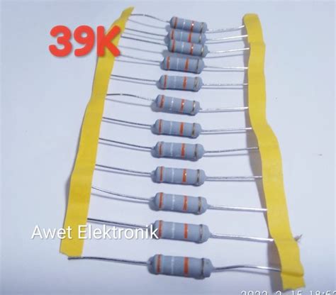 Jual Resistor 39k Ohm 2 Watt Resistor 39k 2w Resistor 39k 2w Di Lapak