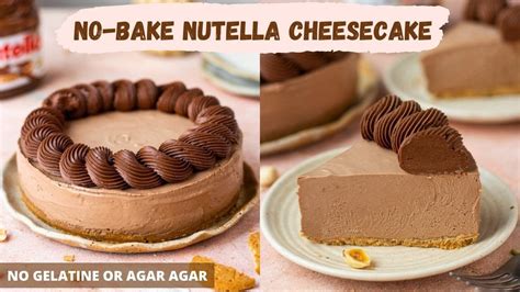 No Bake Nutella Cheesecake Eggless No Gelatine No Condensed Milk Easy No Oven Cheesecake