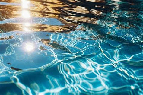 Crystal Clear Pool Water Reflecting The Sunlight Exuding A Refreshing