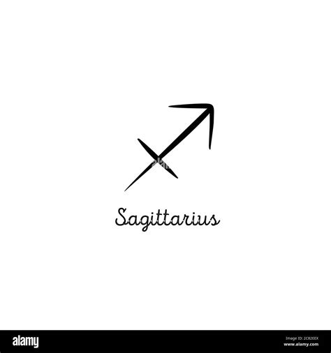 Hand Drawn Sagittarius Zodiac Illustration Simple Line Sagittarius