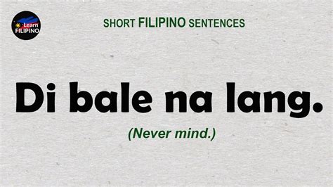 Short Filipino Phrases 1 Common Filipino Expressions Learn Tagalog