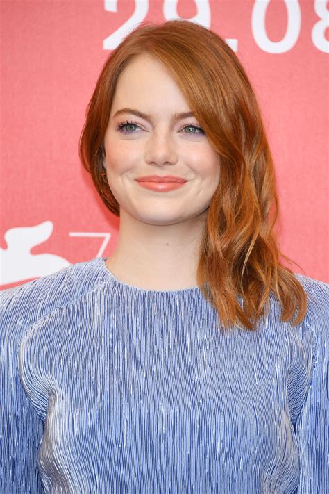 Emma Stone Wears A Louis Vuitton Dressand This Risky Eyeliner Shadeat The Venice Film