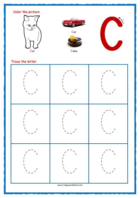 Letter C Tracing Worksheets Preschool Dot To Dot Name Tracing Website
